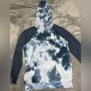 “Legendary” Blue and white Tye-dyed hoodie